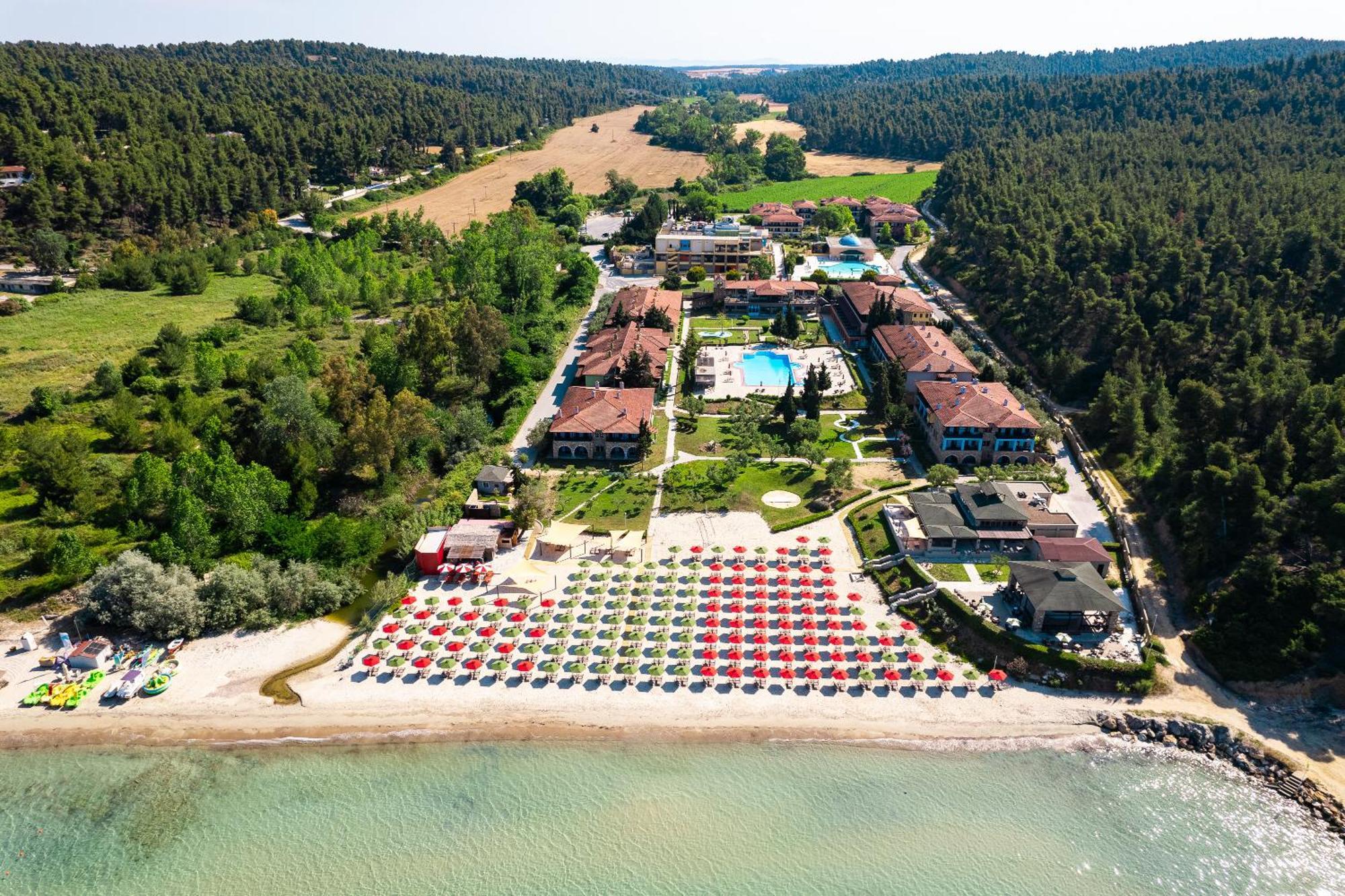 Simantro Resort Sani  Extérieur photo Aerial view of the resort